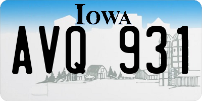 IA license plate AVQ931