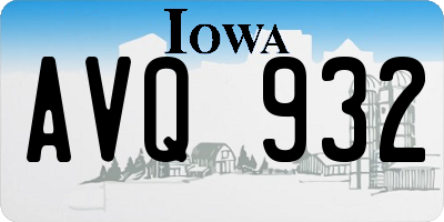 IA license plate AVQ932