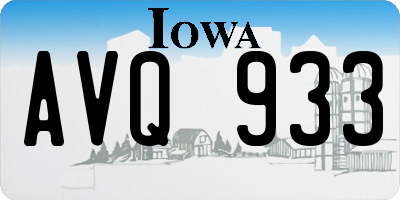 IA license plate AVQ933