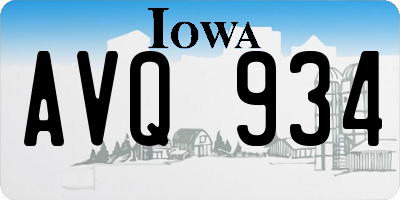IA license plate AVQ934