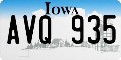 IA license plate AVQ935