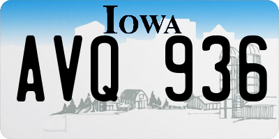 IA license plate AVQ936