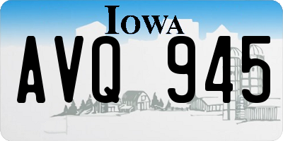 IA license plate AVQ945