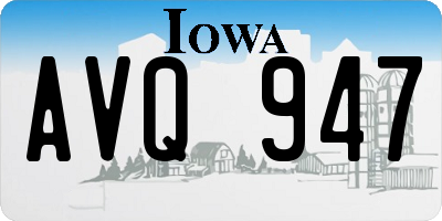 IA license plate AVQ947