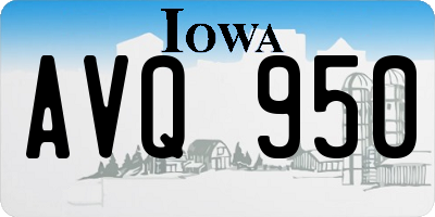 IA license plate AVQ950