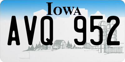 IA license plate AVQ952