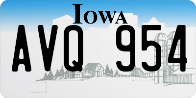 IA license plate AVQ954