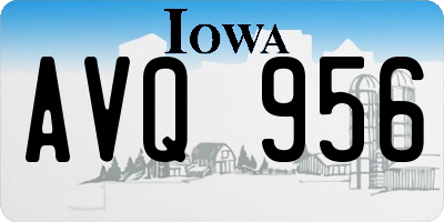 IA license plate AVQ956