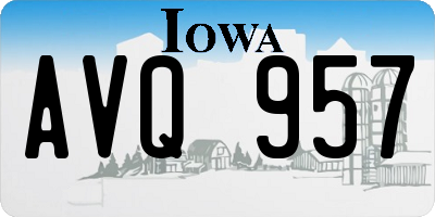 IA license plate AVQ957