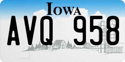 IA license plate AVQ958