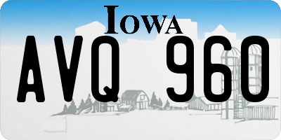 IA license plate AVQ960