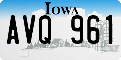 IA license plate AVQ961