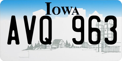 IA license plate AVQ963