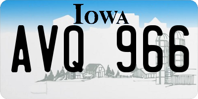 IA license plate AVQ966
