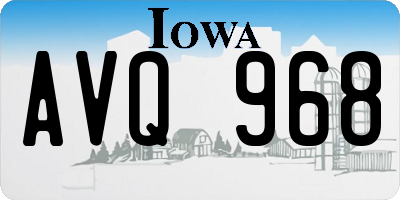 IA license plate AVQ968