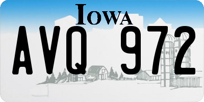 IA license plate AVQ972