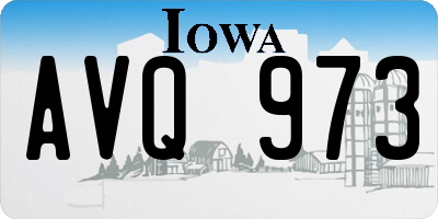 IA license plate AVQ973