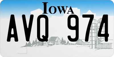 IA license plate AVQ974