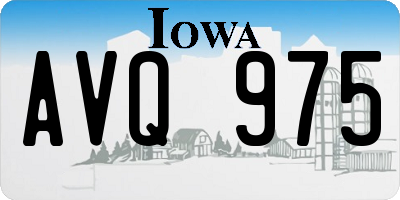 IA license plate AVQ975