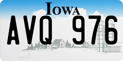 IA license plate AVQ976