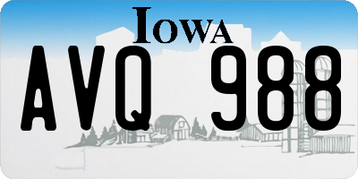 IA license plate AVQ988