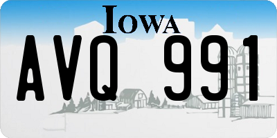 IA license plate AVQ991