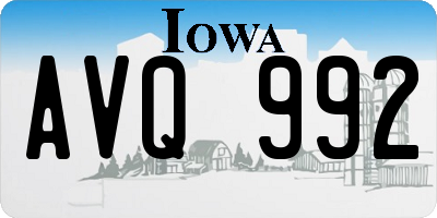 IA license plate AVQ992