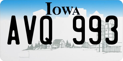 IA license plate AVQ993