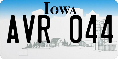 IA license plate AVR044
