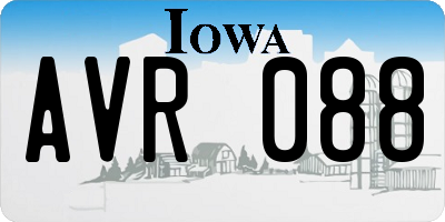 IA license plate AVR088