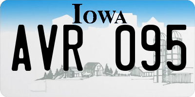 IA license plate AVR095