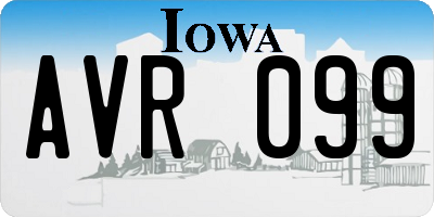 IA license plate AVR099