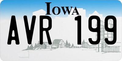 IA license plate AVR199