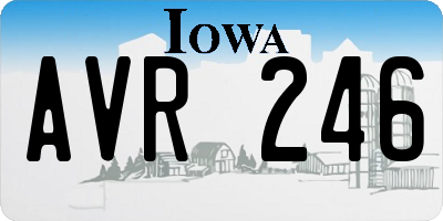 IA license plate AVR246