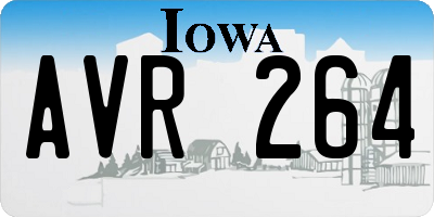 IA license plate AVR264