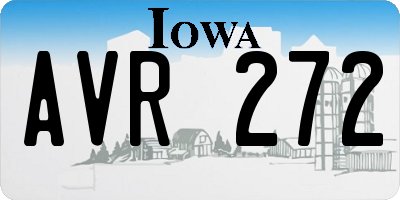IA license plate AVR272