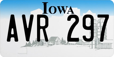 IA license plate AVR297