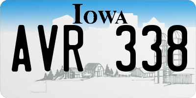 IA license plate AVR338