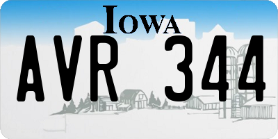 IA license plate AVR344