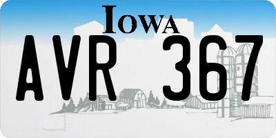 IA license plate AVR367