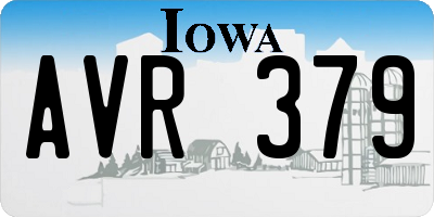 IA license plate AVR379
