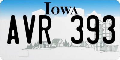 IA license plate AVR393