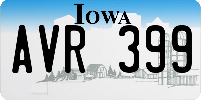 IA license plate AVR399