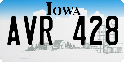 IA license plate AVR428