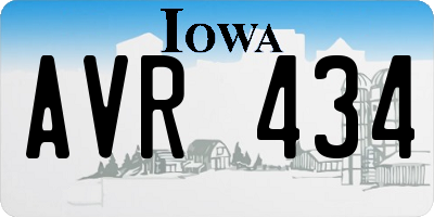 IA license plate AVR434