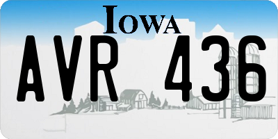 IA license plate AVR436