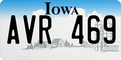 IA license plate AVR469