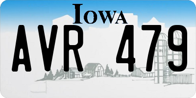 IA license plate AVR479