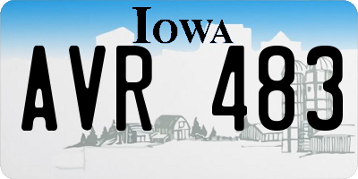 IA license plate AVR483