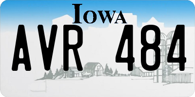 IA license plate AVR484